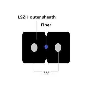 Cable de caída de fibra óptica gjxfh - 4b cuadrado