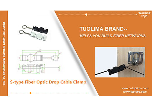 Clip de cable de caída de fibra óptica tipo s