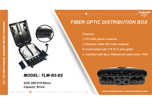 Tendencia de telecomunicaciones: caja de distribución de fibra óptica con puertos de cable a prueba de agua